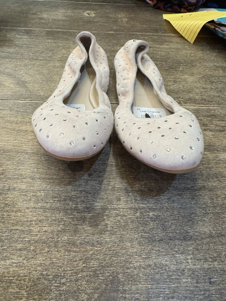 Stuart Weitzman Gamuza Ballet Planos Estrás Talla 5.5 Cristal Adornado Foto 4 de 4