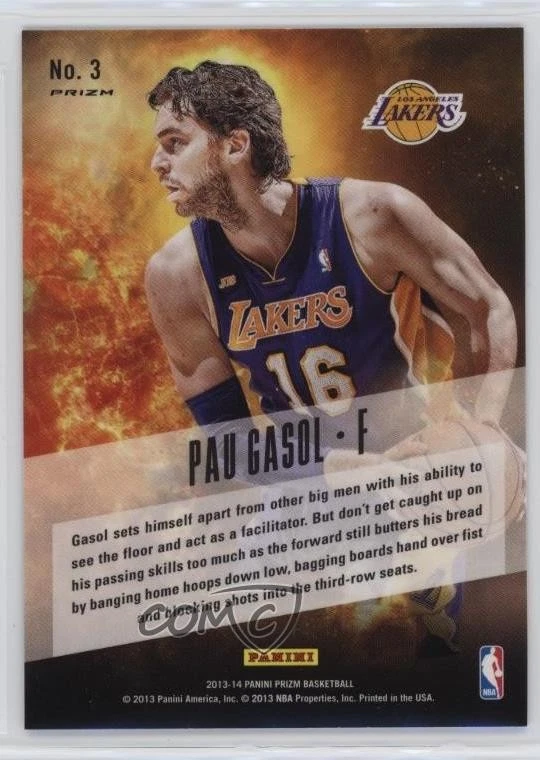 2013-14 Panini Prizm Post Season Target Red Prizm Pau Gasol #3 HOF - Image 2 of 2