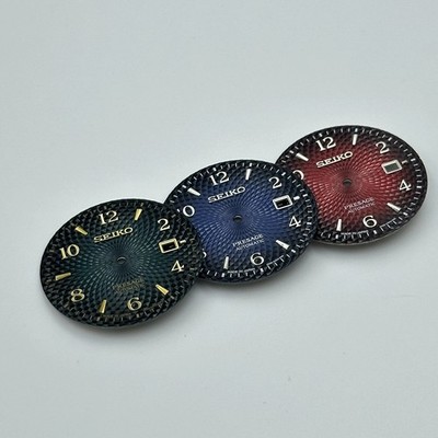 35mm Fish scale pattern Watch Dial No Luminous Date for Nh35 Nh36 Movement