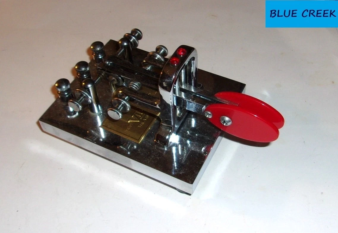 Manipulateur Morse Vibroplex Carré - Clé Iambique Laiton (rare, USA)