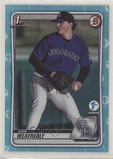 2020 Bowman Draft 1st Edition Sky Blue Foil Sam Weatherly #BD-109 1b8