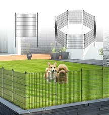 8 Panels Dog Fence Outdoor, No Dig, Garden Fencing Animal 24  H X 16 Lin ft 