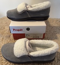 Propet Womens Colbie Slippers Gray Sz 7.5W Brand New with Box