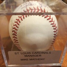 MIKE MATHENY ￼ St. Louis Cardinals ￼OFFICIAL MLB BASEBALL John 3:16