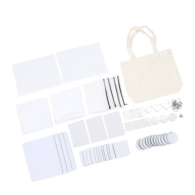 77PCS Sublimation Blank Set Heat Transfer Print Keychain Blanks For Makeup  Bag - Main Image