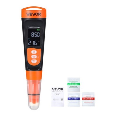 VEVOR PH Messgerät Wassertester pH/EC/TDS 3-in-1 Multi-Parameter-Messung