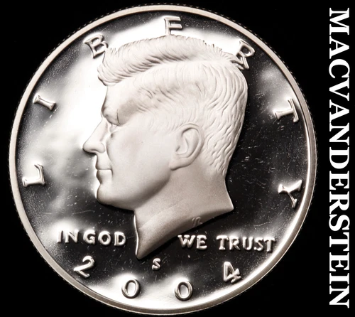 2004-S Silver Kennedy Half Dollar-Choice Gem Proof Lustrous No Reserve #i3112