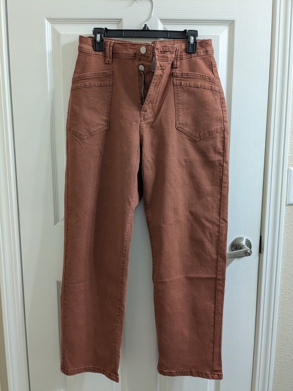 Women's Straight Leg  Pants Vintage Jeans Fall Casual Trendy Pants XL