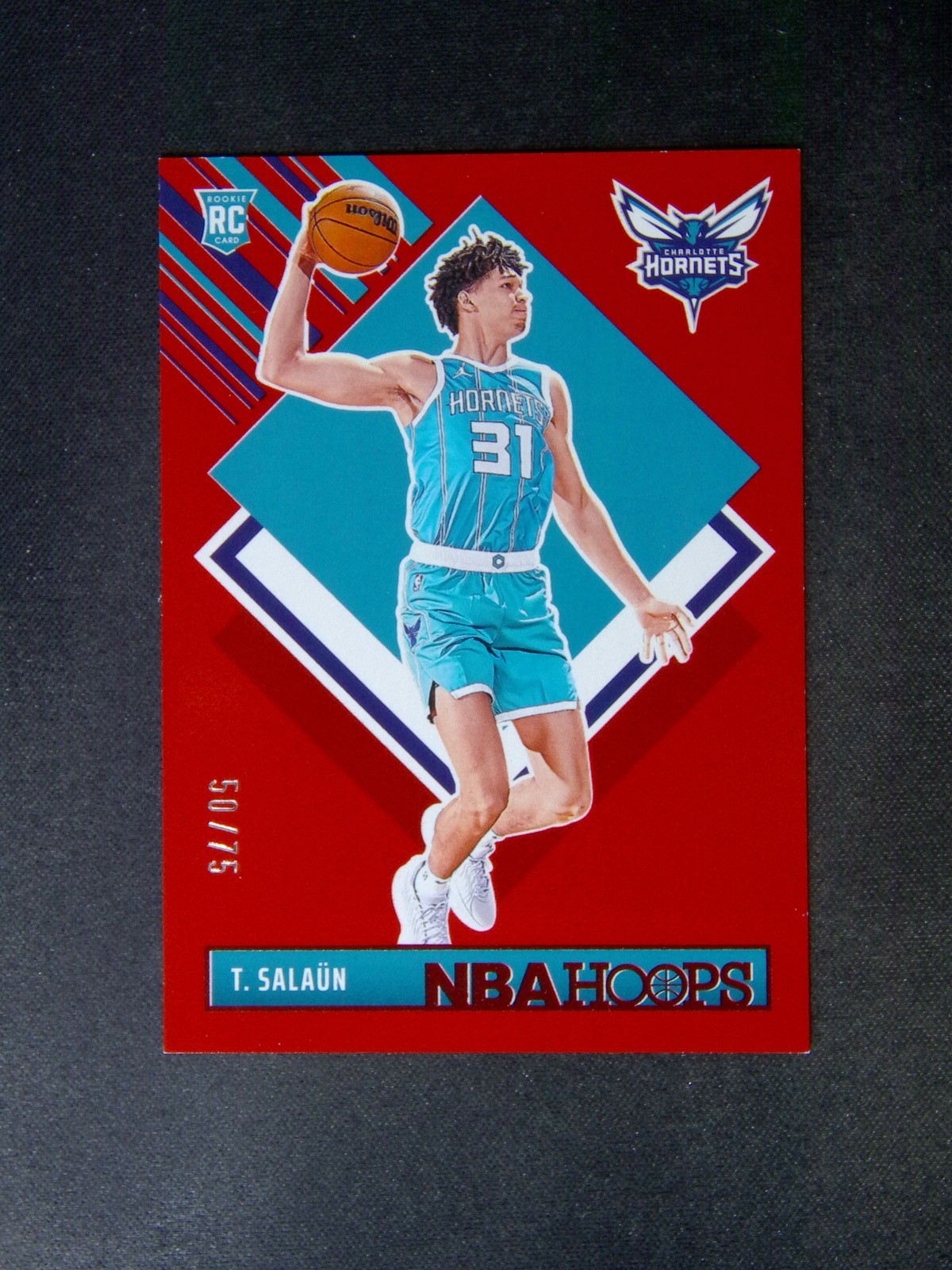 2024-25 Panini Hoops Tidjane Salaun #292 RC Rookie Tribute Red /75