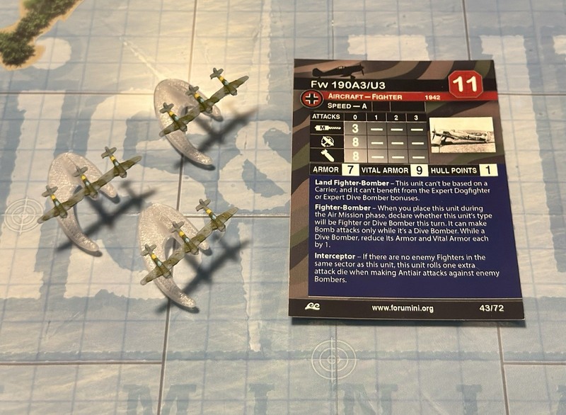 Axis & Allies - War At Sea - Forumini: FW190A - Germany Plane - Deck 3