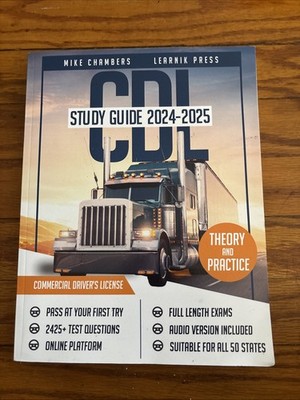 CDL Study Guide 2024-2025 By Mike Chambers ~ Exam Prep Book With Practice Tests