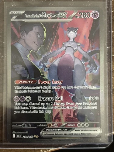 Pokémon TCG Team Rockets Mewtwo EX 213/182
