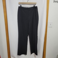 Anne Klein Stretch Black Pinstripe Pants, Size 10