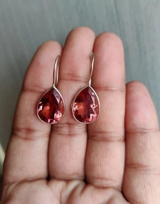 Zultanite Color Changing Pear Cut Gemstone Silver Earrings Women Jewelry 22 Ct