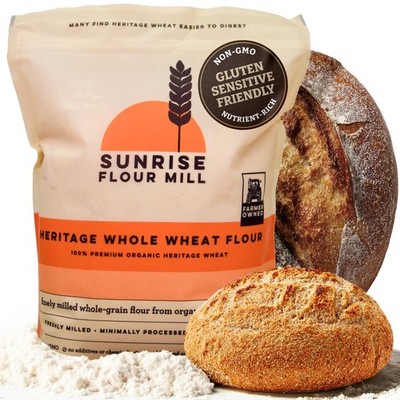 Heritage Organic Whole Wheat Flour - 5 lbs | Milled from red hard wheat withi...