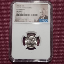 2025 D Roosevelt Dime from 20-Coin Uncirculated Mint Set NGC MS68 First Release@