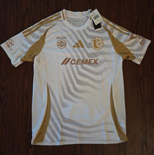 Club Tigres UANL Liga MX - Puma 2024/25 White Gold Third Kit Jersey - Mens Large