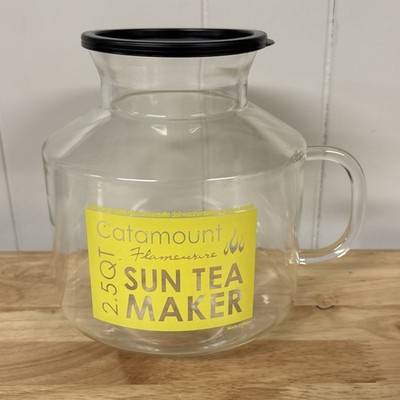 CATAMOUNT FLAMEWARE MICROWAVE SUN TEA MAKER GLASS 2.5 QUART 