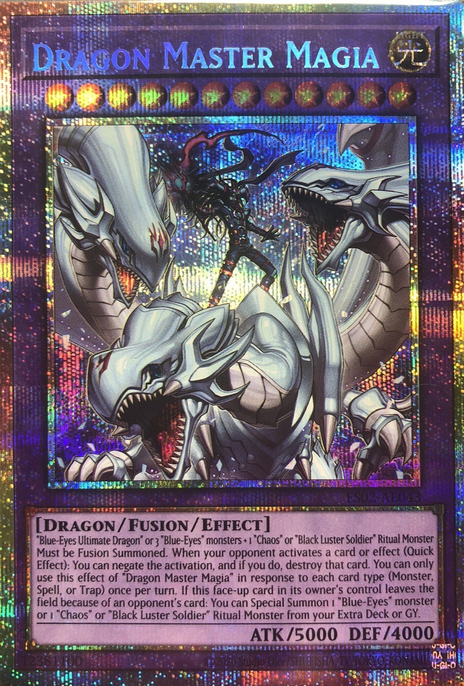 YuGiOh: Dragon Master Magia ES02-AE043, Asian, PSER, (NOT BLTR-EN118), NM