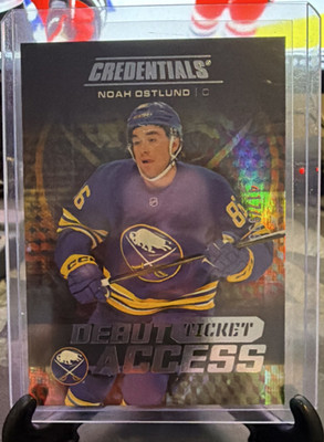 Upper Deck 2025-26 Credentials Debut Ticket Access Noah Ostlund #133 Sabres