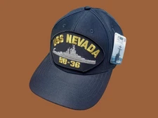 USS NEVADA BB-36 NAVY SHIP HAT U.S MILITARY OFFICIAL BALL CAP U.S.A MADE