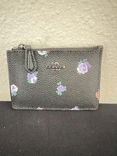 Mini Skinny Id Case Vintage Rosebud Print