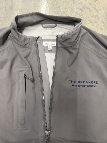 Peter Millar The Breakers Rees Jones Course Crown Sport Windbreaker L Gray - PM