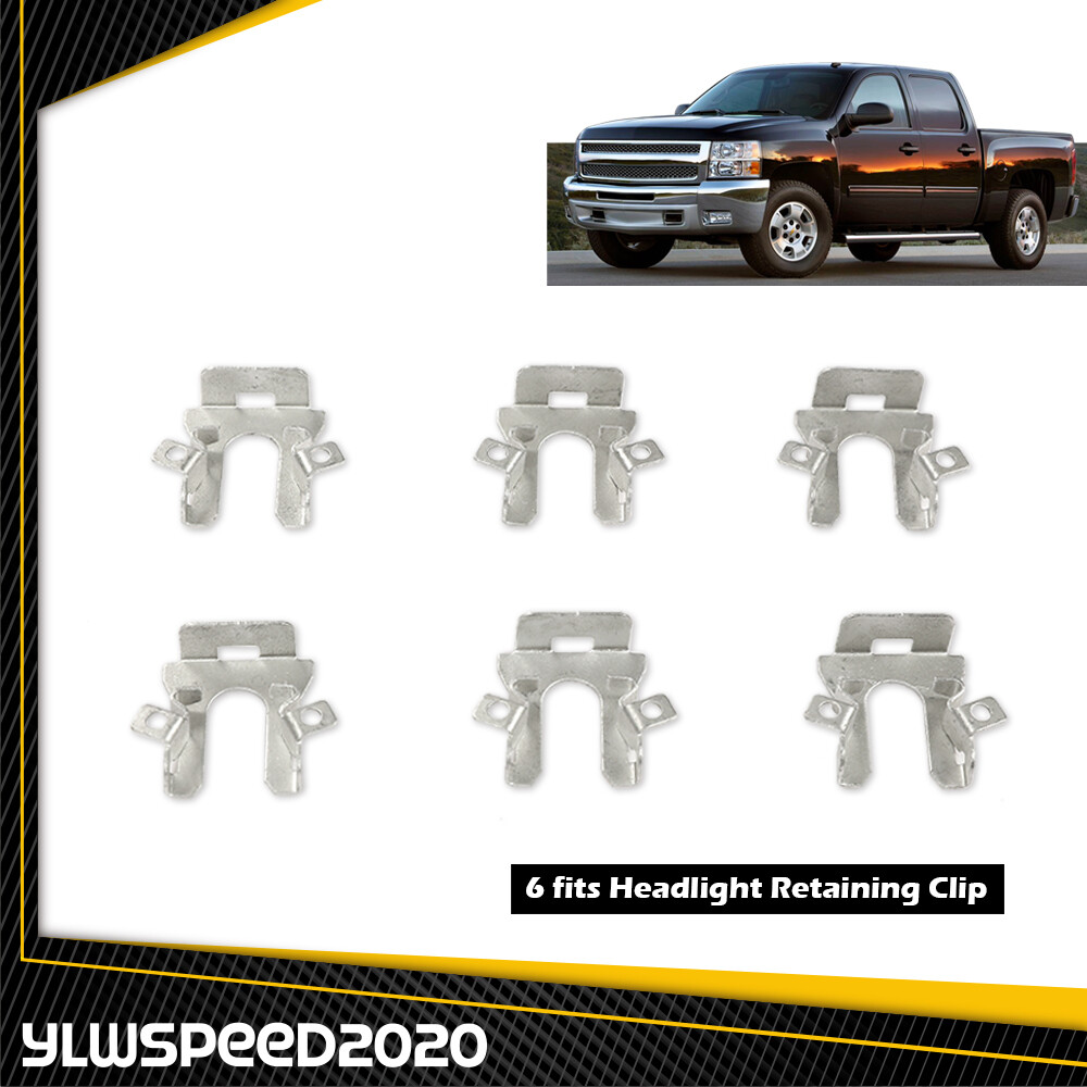 6 fits Ford Headlight Retaining Clips 92-96 F150 F250 F350 Bronco Crown Victoria