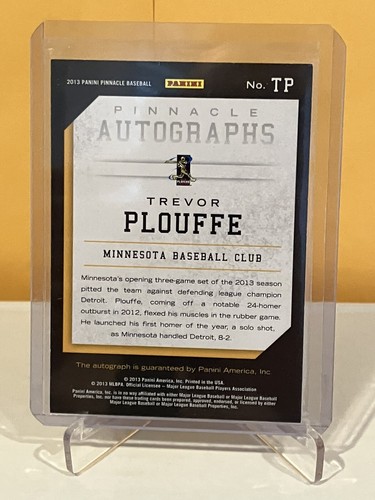 Trevor Plouffe AUTOGRAPH Minnesota Twins 2013 Panini Pinnacle AUTO Baseball Card - Picture 2 of 2