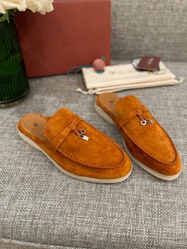 Italian Style Womens Real Suede Leather Slipper Mules Flats British Shoes Ladies - Picture 12 of 40