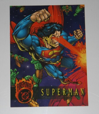 DC Firepower Outburst Sammelkarten SuperMan Promo Karte Fleer/Skybox 1996