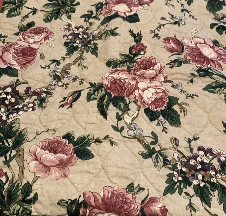 Pottery Barn Adelise Floral 26" x 26" EURO Algodão Linho Sham French Country NOVO - Imagem 3 de 4