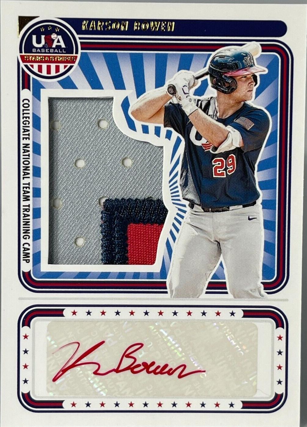 2024 Panini Stars and Stripes - USA Signatures Silhouettes Karson Bowen ...
