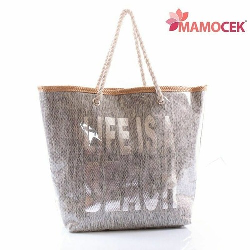 BORSA Mare tela spiaggia estate plastificata L50 life is a beach borsone  sacca | eBay