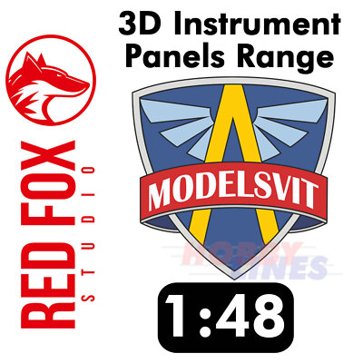 Red Fox Studio 3D Printed Instrument Panel Set MODELSVIT Bausatz 1:48 Decal Range