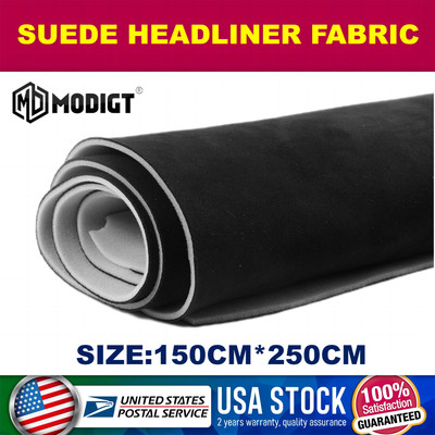 Suede Headliner Gray Fabric Material 40sqft Car Interior Safeguard Upholstery