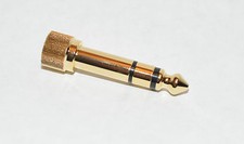 Locking 1/8" - 1/4" screw-on headphone adapter for Shure, AKG, Sennheiser