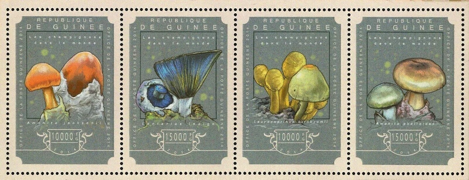 Mushrooms Stamps Lactarius Indigo S/S MNH #10787-10790 - Image 2 of 4
