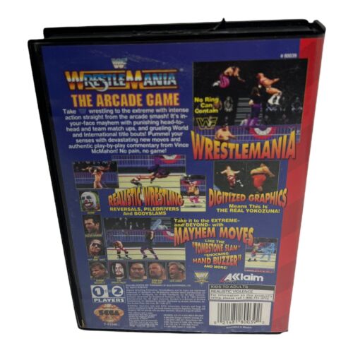 WWF WrestleMania: The Arcade Game (Sega Genesis, 1995) No Manual 