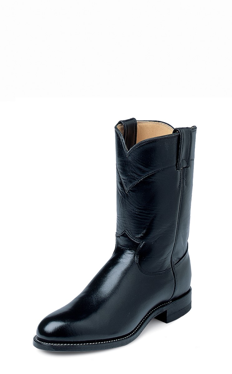 Justin USA Mens 3133 Black Kipskin Leather Cowboy Western  display picture 1