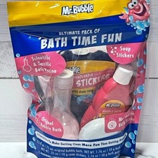 Mr Bubble 4 Pack Of Bath Time Fun Bubble Bath, Fizzer, Soap Stickers  Potion