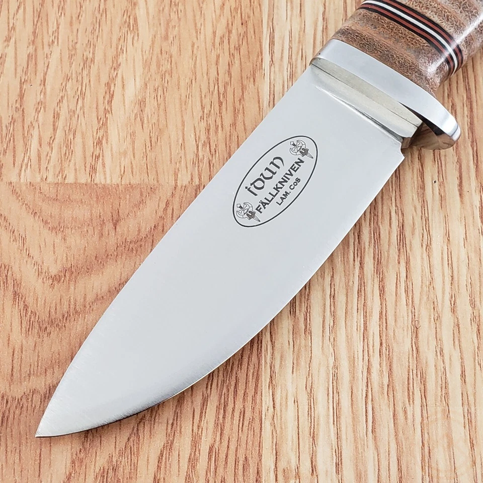 Cuchillo fijo Fallkniven Nl5L Idun 4" hoja de acero cobalto laminado mango de cuero Foto 4 de 4