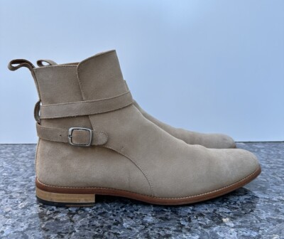 TAFT THE DYLAN BEIGE SUEDE STRAP BUCKLE BOOTS MEN\'S US SIZE 13 / EU SIZE 46 The Dylan Jodhpur Boot in Tonal main image 2