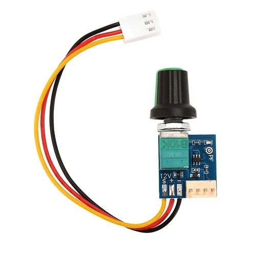 DC5-12V manual 4wire PWM Fan Speed Controller With Knob Switch Fan speed Control