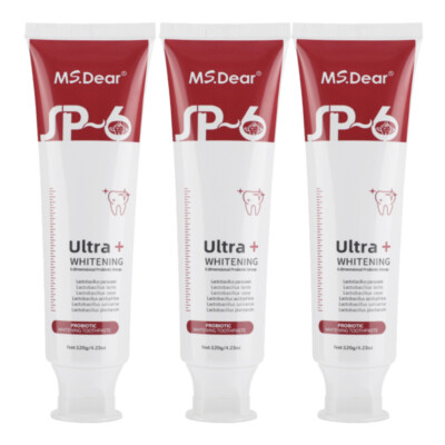 6/3PCS SP-6 Probiotic Whitening Toothpaste Quick Brightening Removes Fresh Clean