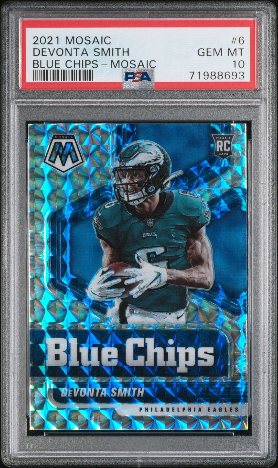 DeVonta Smith Panini Mosaic Blue Chips #6 Mosaic