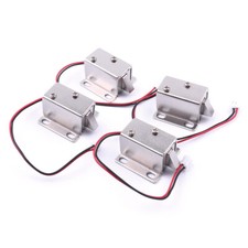 4X Door Drawer Tongue Down Electric Lock Assembly Solenoid Slim Design Lock 12V