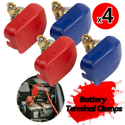 4PCS Car Battery Terminal Connector Clamp Adjust Disconnect Quick Release Tool .