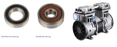 GSE ZW280 Compressor Eccentric & Motor Bearing set Fits 280 DeVilbiss 515DS