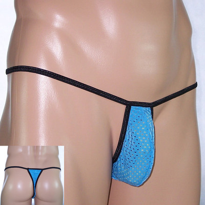 K202 E String Thong Posing Pouch Contoured Pouch Eyelet Sport Tricot